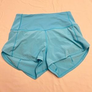 Lululemon high rise electric turquoise speed ups